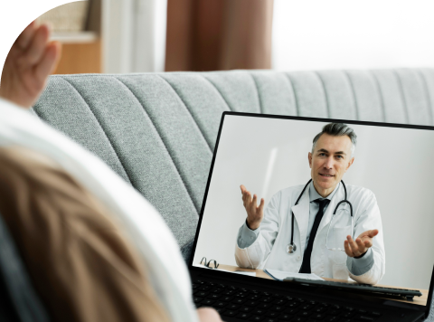 Patient video consultation view